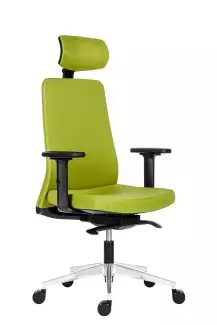 Kancelářská židle s prodyšným opěrákem a látkovým podhlavníkem Viola II