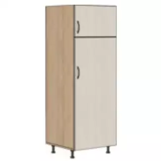 Skříň pro vestavnou lednici s poličkou z laminové dřevotřísky