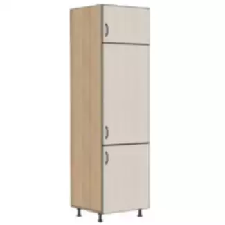 Skříň pro vestavnou lednici s trojími dvířky nad sebou