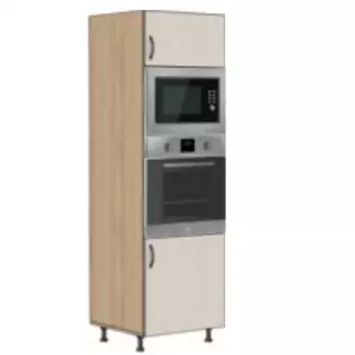 Kuchyňská skříň pro vestavnou mikrovlnnou troubu a horkovzdušnou troubu - různé varianty, výška 190,8 až 220,8 cm - VMT60602
