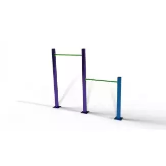 Venkovní dvojitá hrazda vhodná na zahradu pro cviky s vlastní vahou Hana