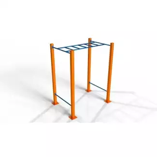 Venkovní fitness opičí dráha pro různé druhy cviků jako shyby a stojky Eda