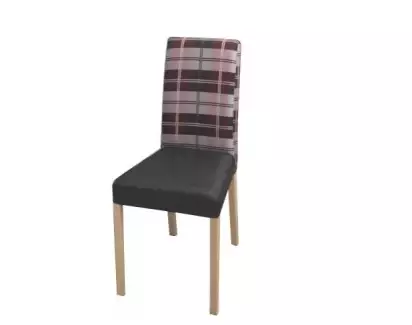 Čalouněná jídelní židle z masivu kostkovaný vzor L3